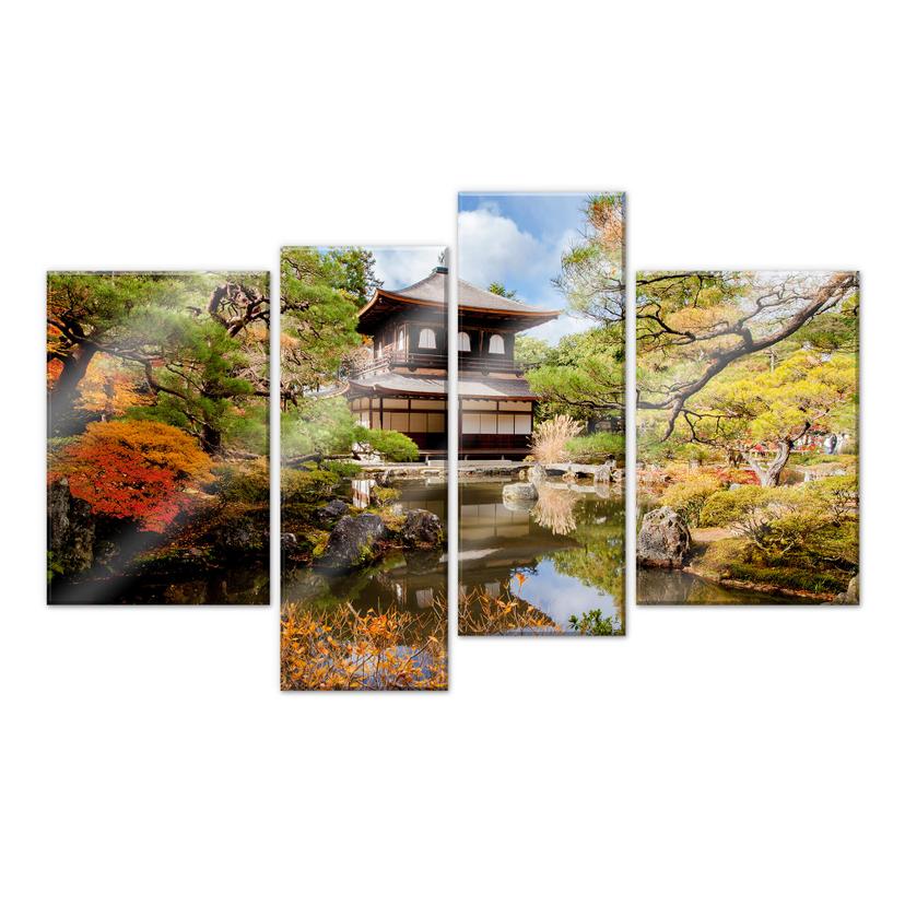 Akrylbillede Japansk tempel 2 (4-delt)