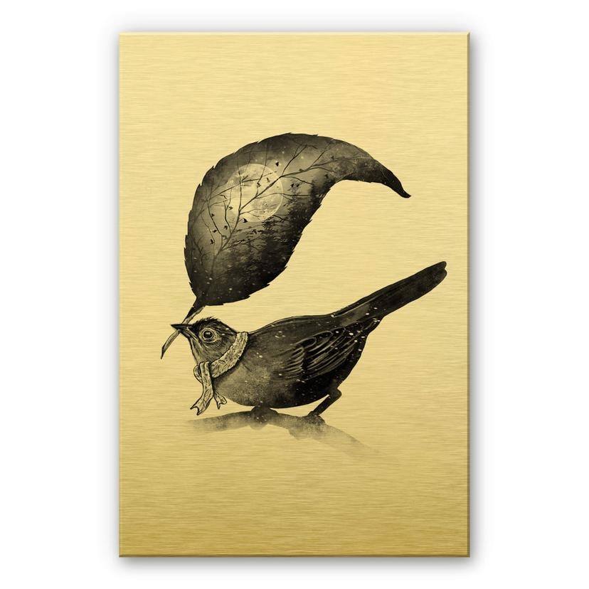 Dibond Schilderij met goud effect Nicebleed - the Messenger