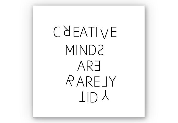 Tekstbord Creative Minds