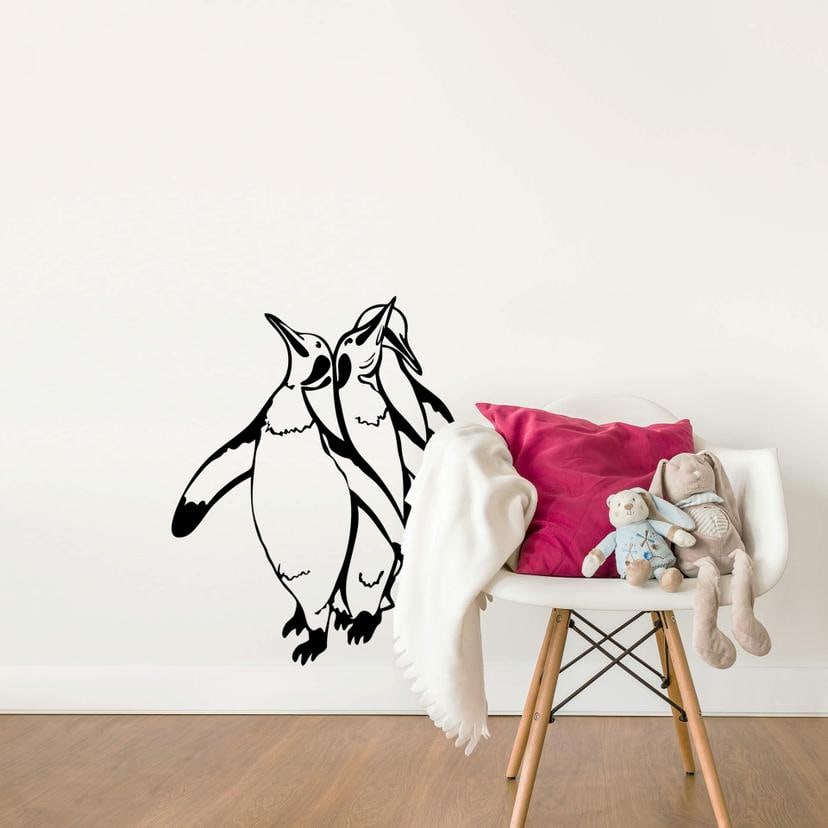 Sticker mural - Manchots Noir & Blanc