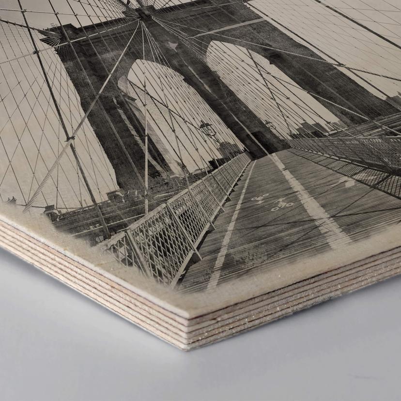 Esagono in legno - Ponte di Brooklyn