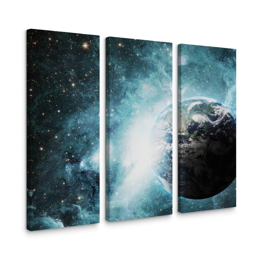 Tableau sur toile - Dans une lointaine Galaxie (tryptique)