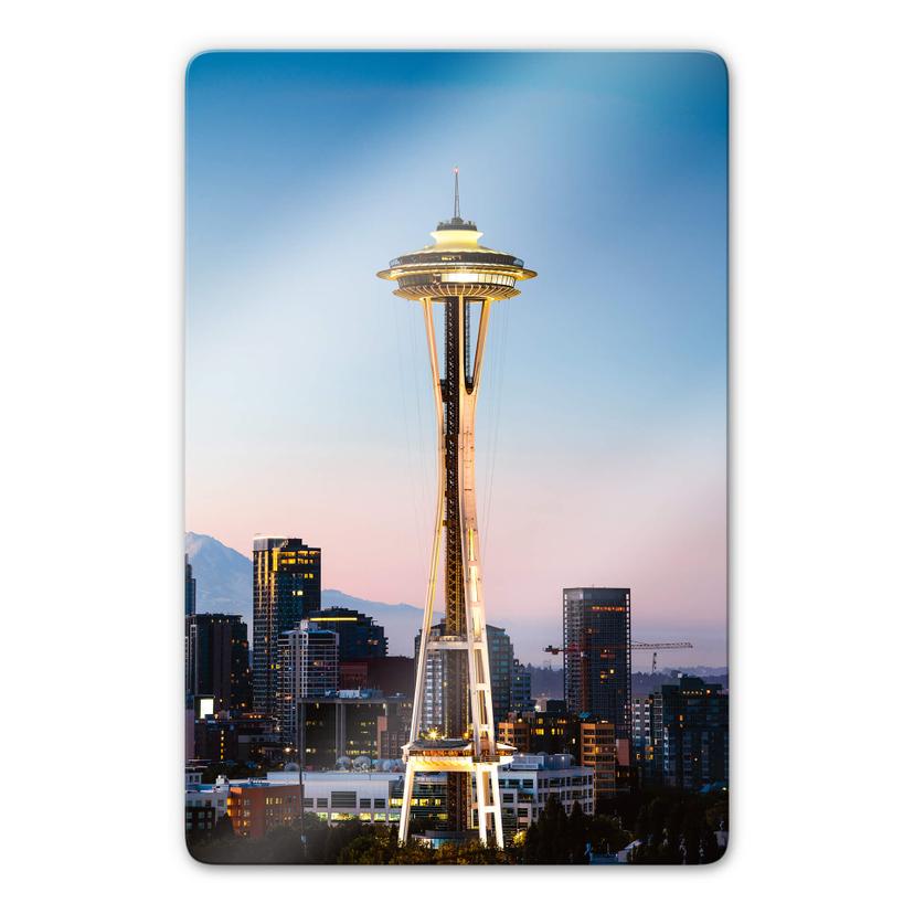 Glasschilderij Colombo - Space Needle in Seattle