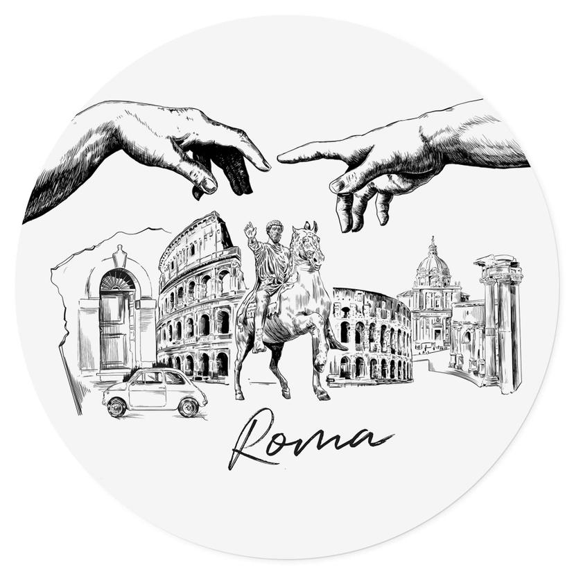 Muursticker Love your City - Rome, Italie
