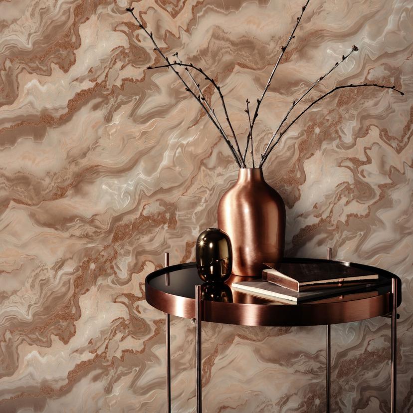 Ikke-vævet tapet MYSTIC SPELL Elle Decoration 4, terracotta