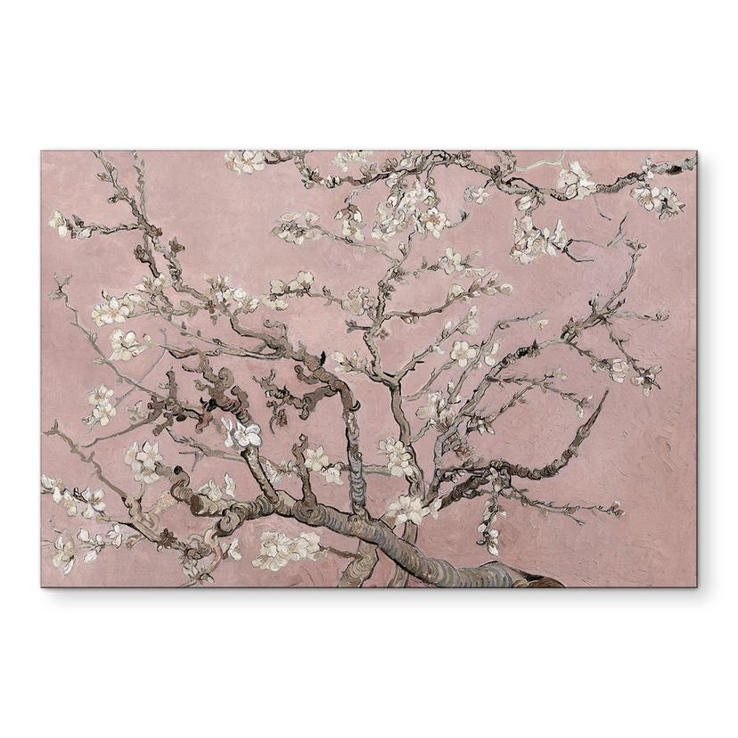Wandbild van Gogh - Mandelblüte - rosé - Alu-Dibond