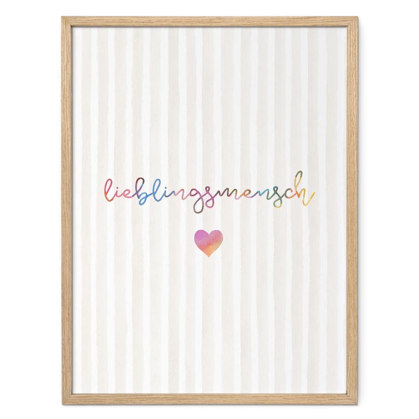 Typografi Plakat favoritperson med et hjerte