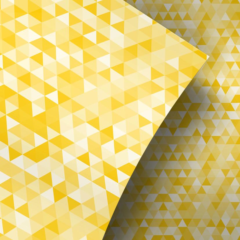 Møbelfolie, dekorativ folie - kan tørres af - Triangles 01 - Gul