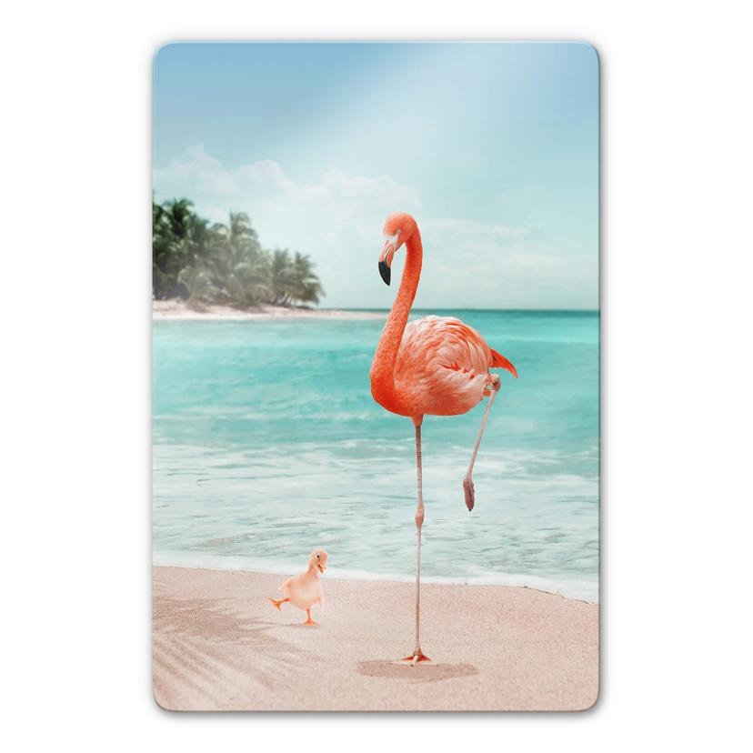 Tableau en verre Loose – Wannabe Flamingo