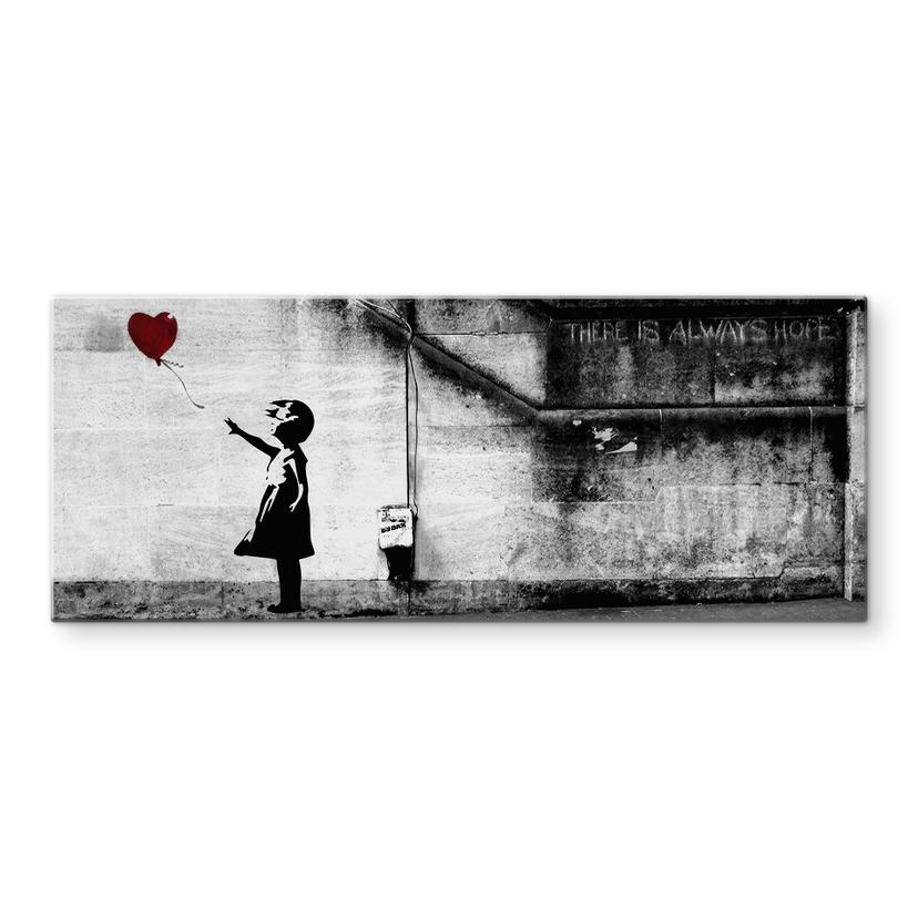 Pannello paraschizzi Banksy - Ragazza con palloncino - Panorama