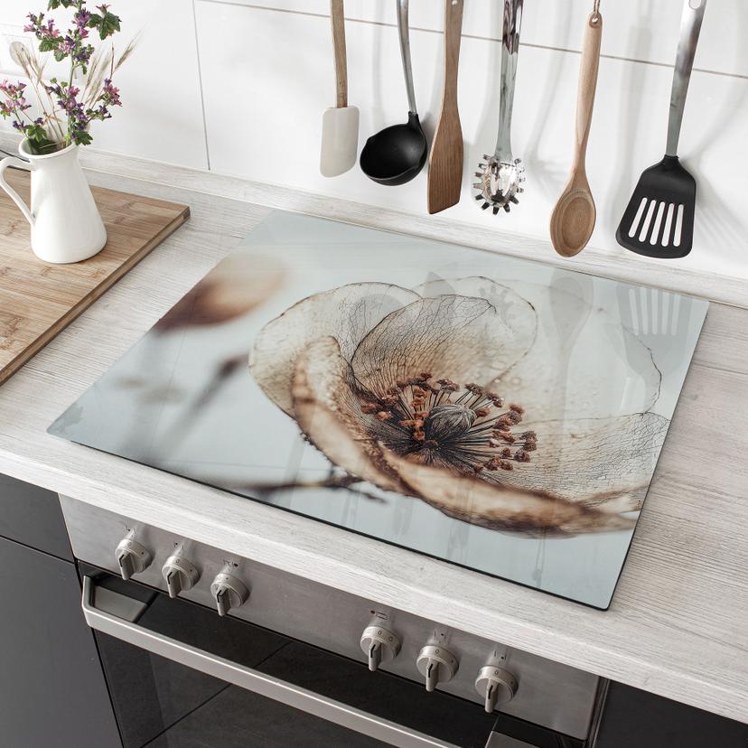 Piastra coprifornello fiori secchi beige natura poesia - Treechild