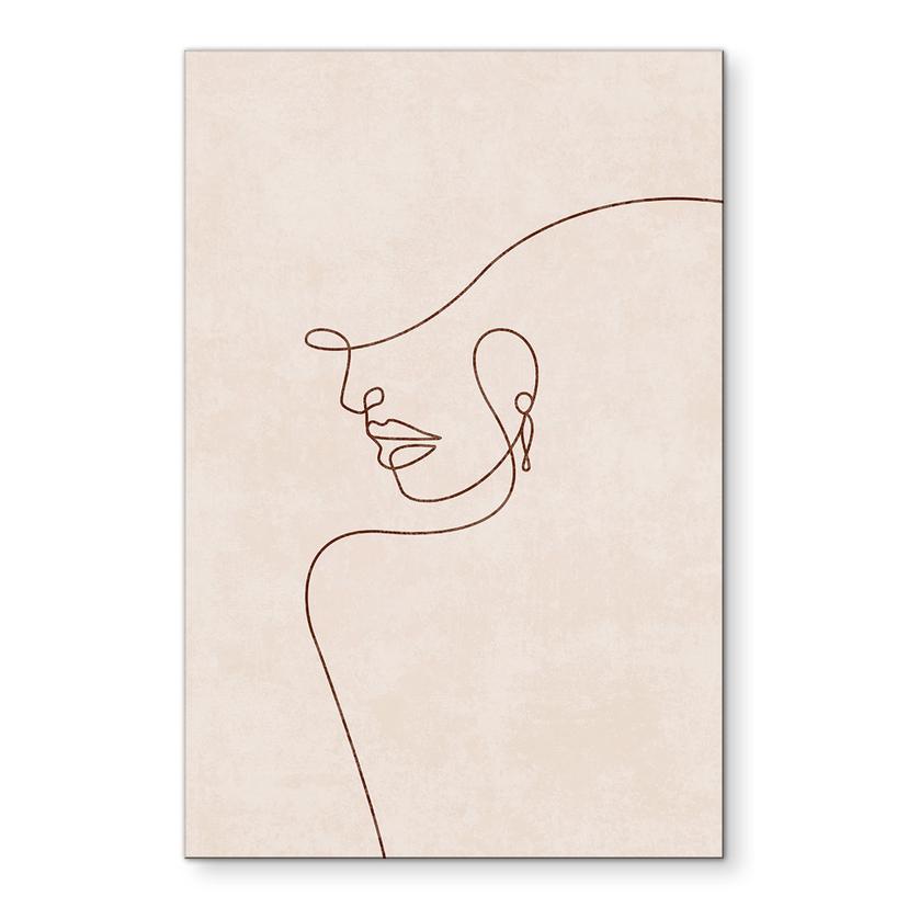 Tableaux Délicats contours d'une femme - Line Art - Tunaboylu - Alu-Dibond