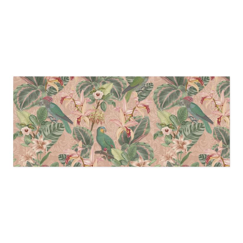Självhäftande Stänkpanel djungel med papegojor rosa - Bloomery Decor