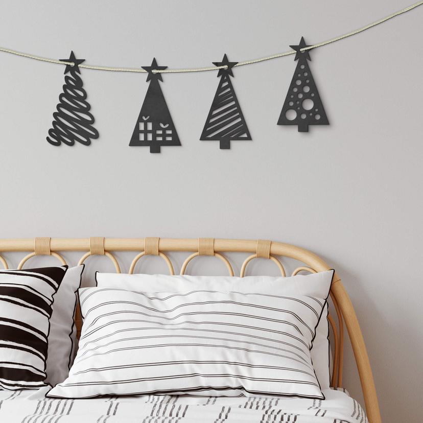 Décoration en bois MDF Arbres de Noël