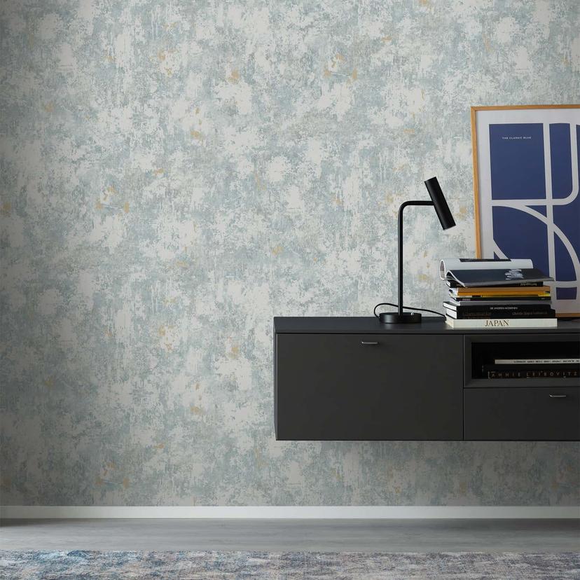 Papel pintado no tejido textura aspecto hormigón moderno en gris