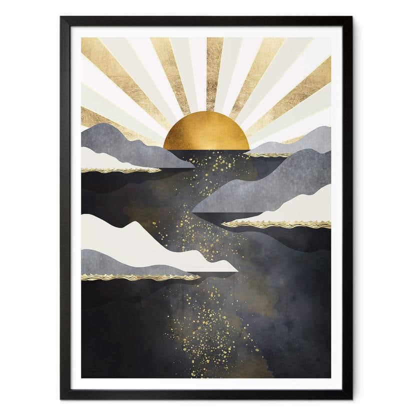 Póster SpaceFrog Designs - Amanecer Dorado