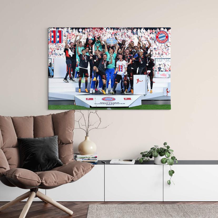 Canvas FC Bayern Kampioen 2023 - 60x40 cm