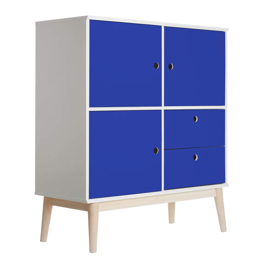 Sticker meuble - Uni bleu brillant