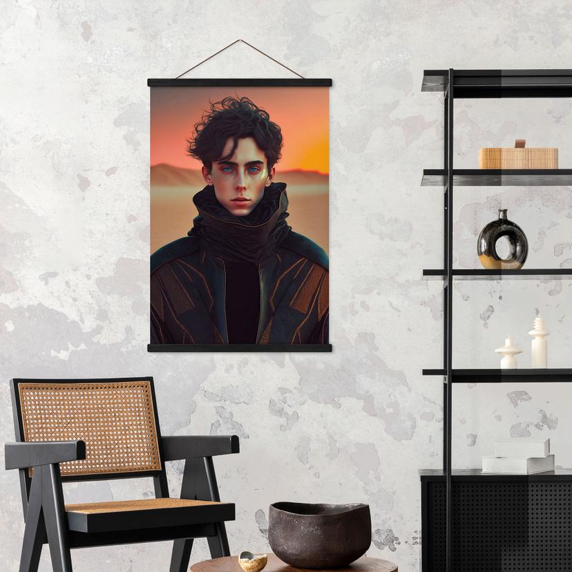 Poster tessile Paolo nel deserto - Ispirato a Dune - Treechild