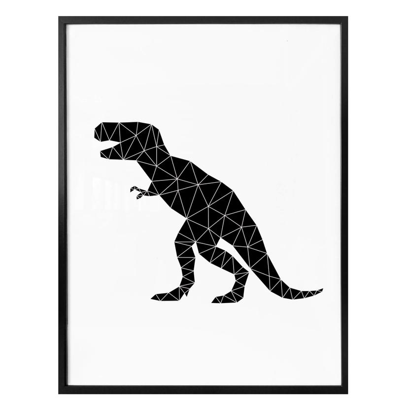 Plakat Nouveauprints - Geometrisk dinosaurus T-Rex