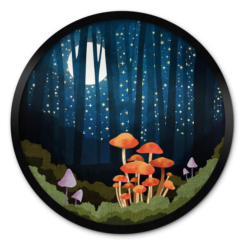 Plakat Skov og stjerner om natten - SpaceFrog Designs