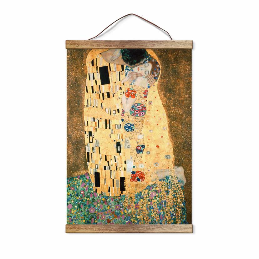 Tekstil plakat Klimt - Kysset
