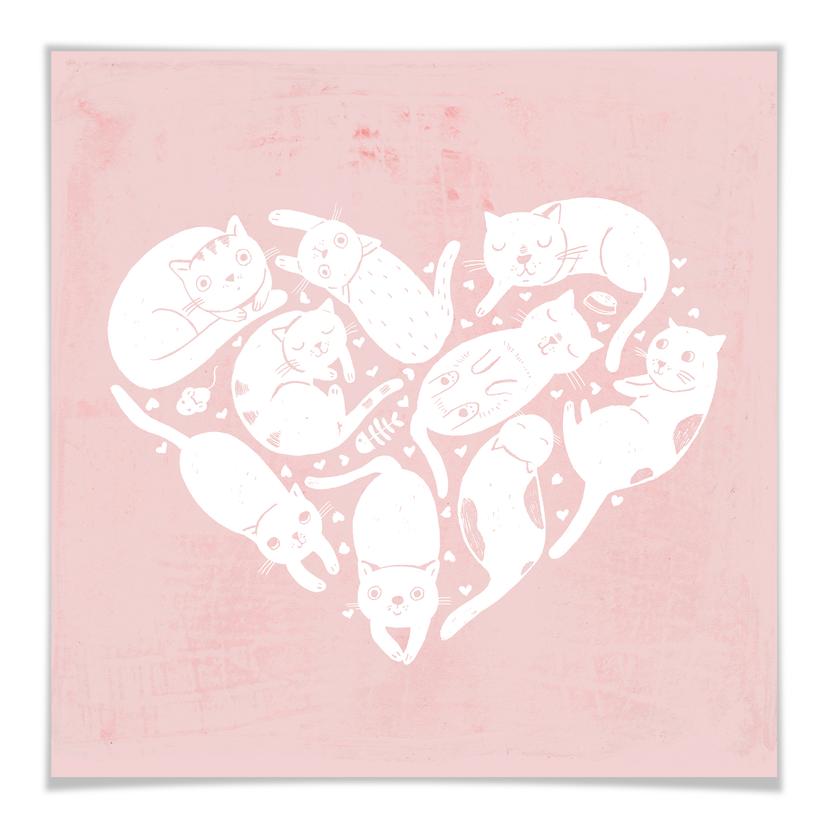 Poster Loske - Cat Heart
