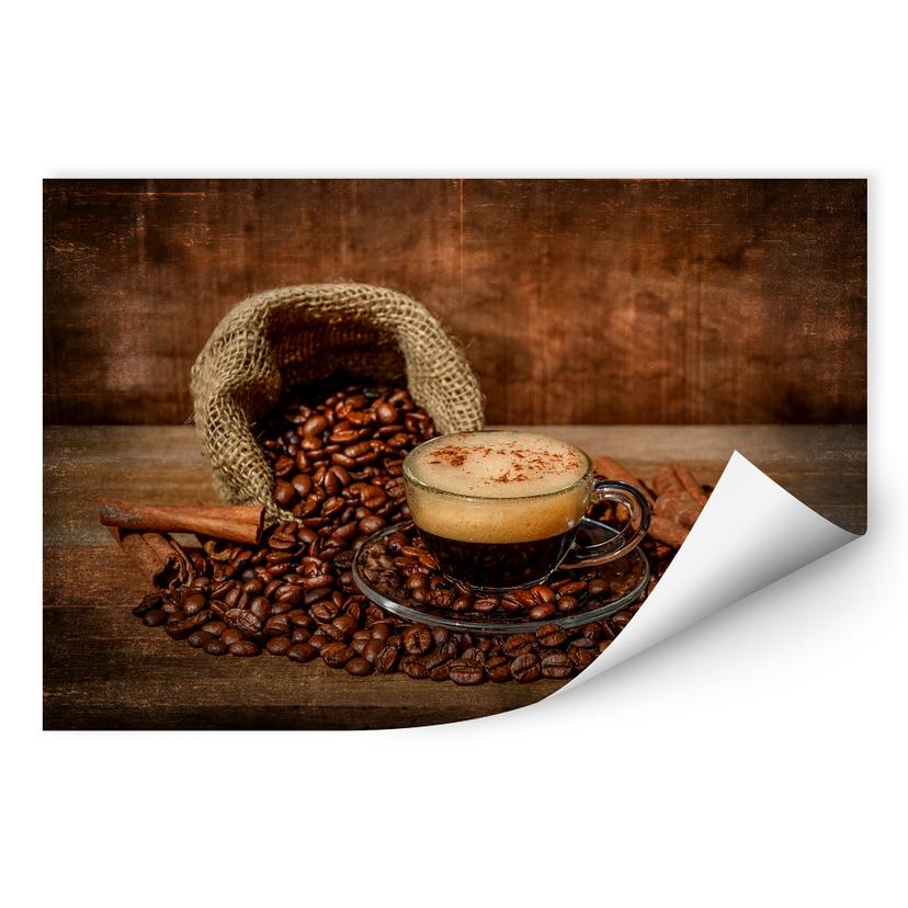 Zelfklevende Poster Perfoncio - Rustical Coffee