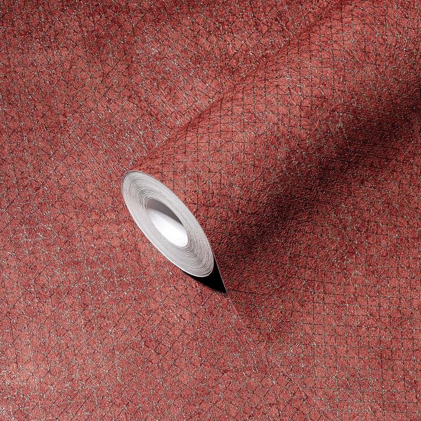 Röd mönstrad modern non-woven tapet guldmönster tapet vardagsrum, kök