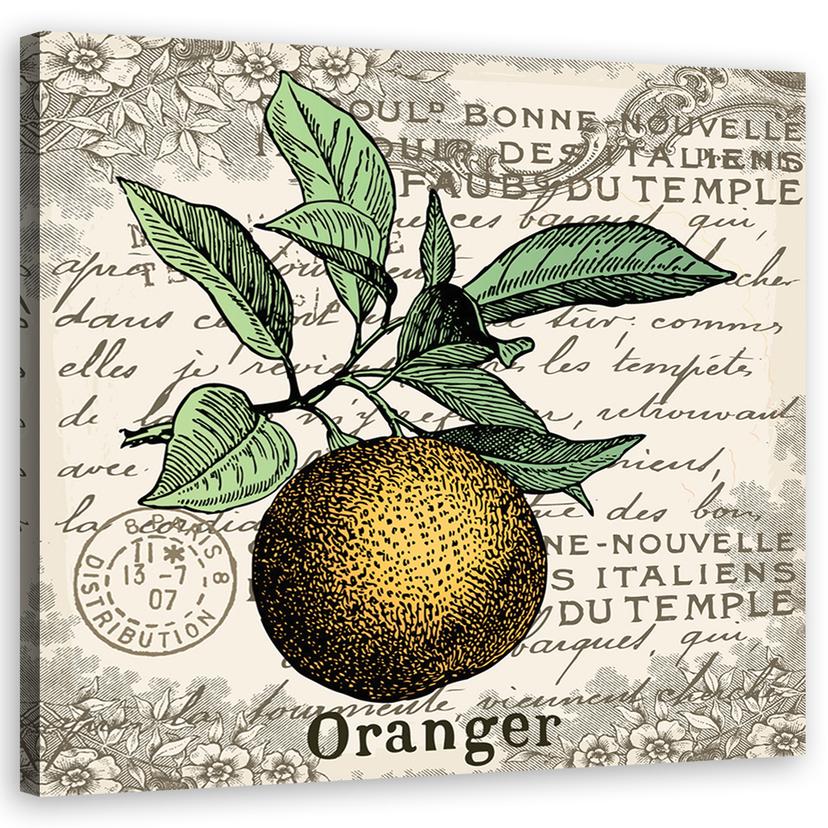 Canvasbillede, vintage orange