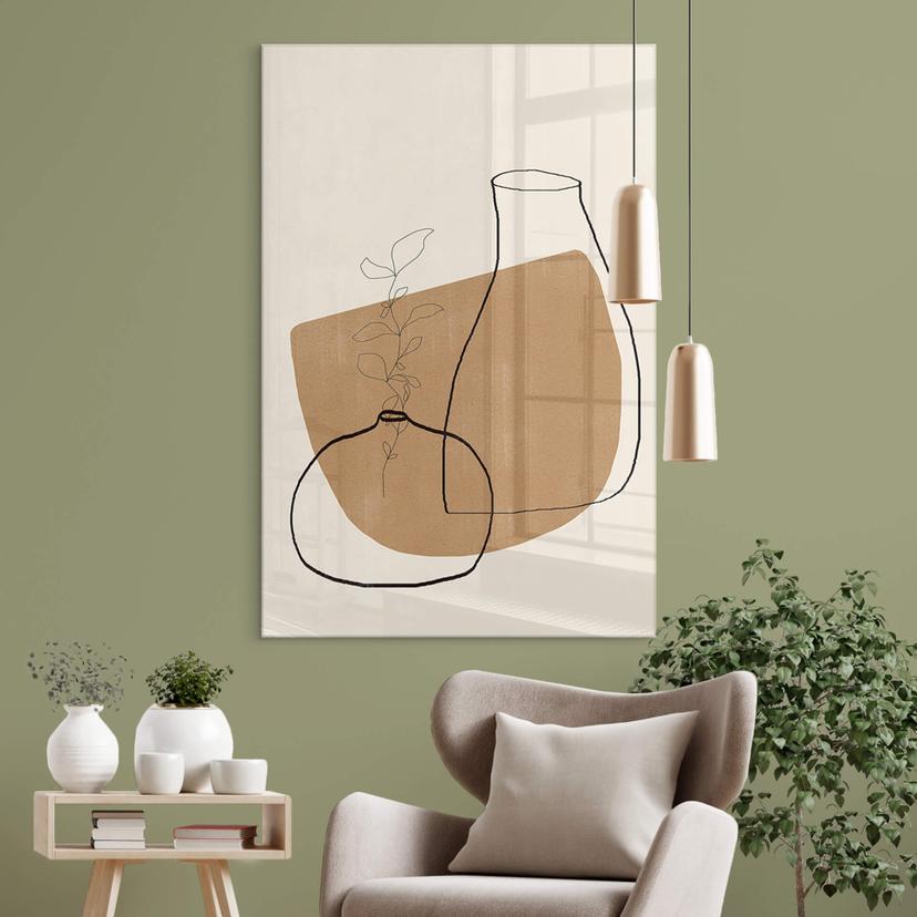 Tableau sur verre acrylique The Miuus Studio - Vases abstraits