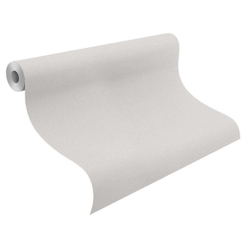 Effen behang, vliesbehang met structuur Bauhaus wit