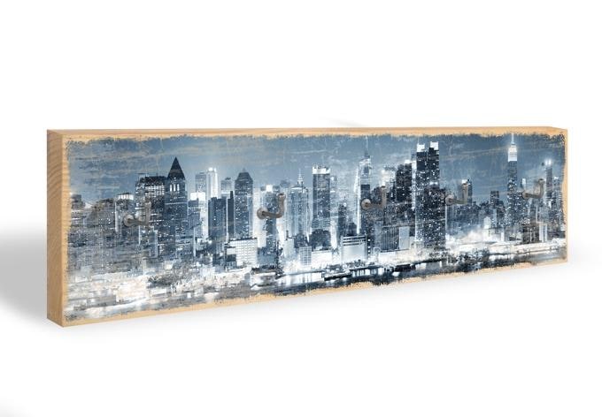 Sleutelbord New York at Night 01 + 5 Haken