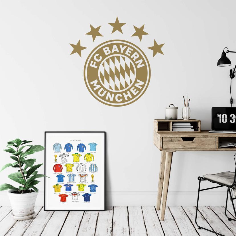 Muursticker Bayern München - Logo eenkleurig
