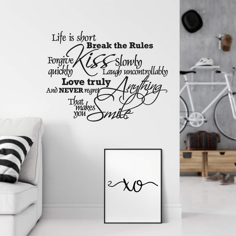 Sticker mural - Life is short...