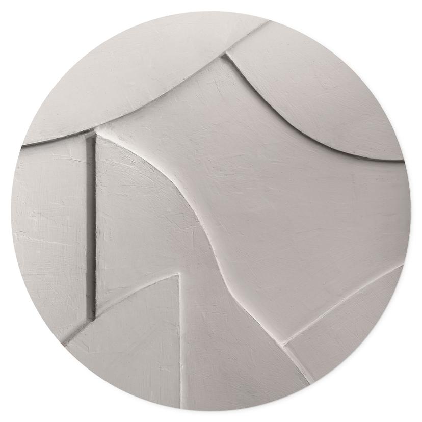 Adesivo murale Strutture astratte in morbido beige - Böhmer - Tondo