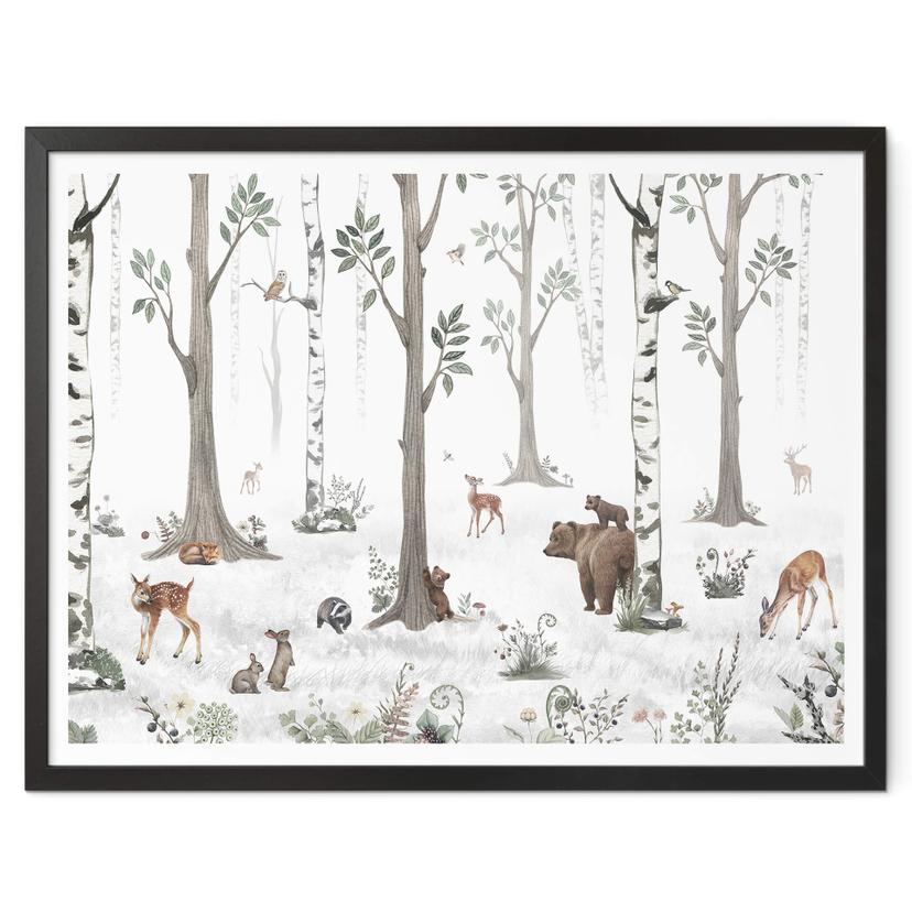 Póster para habitaciones infantiles Kikki Belle - La belleza del bosque