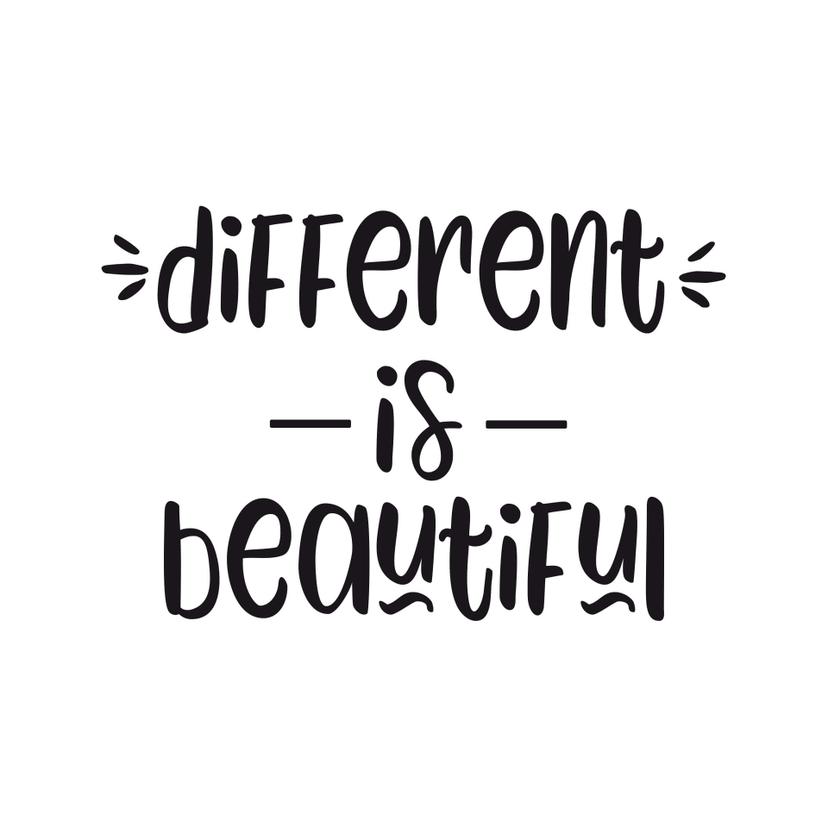 Adesivo murale - Different is beautiful