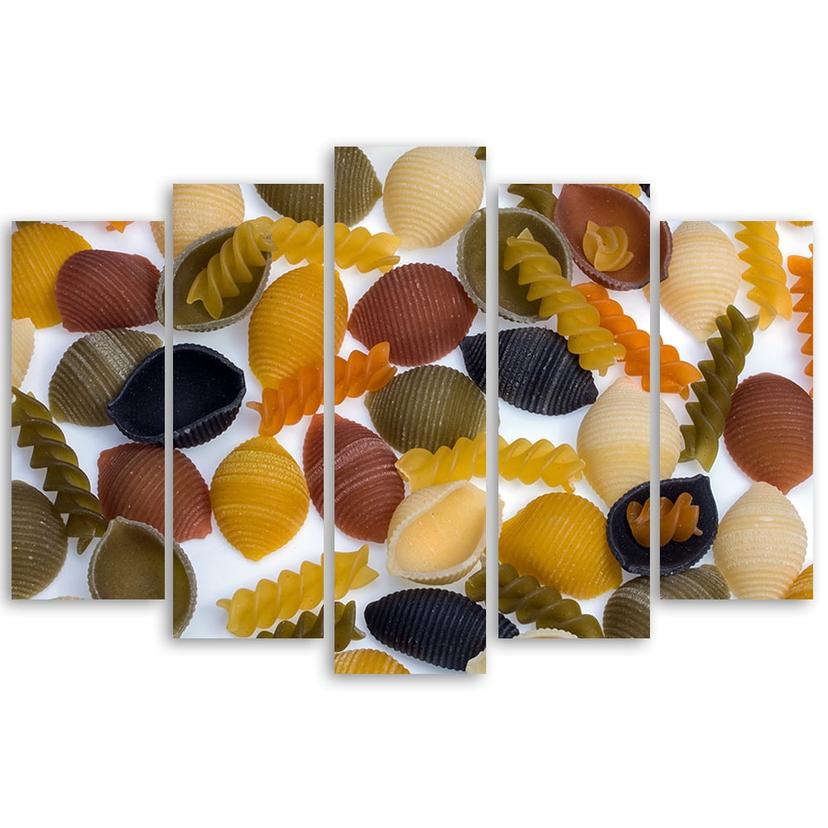 Stampa su tela 5 pezzi, Mangiare la pasta