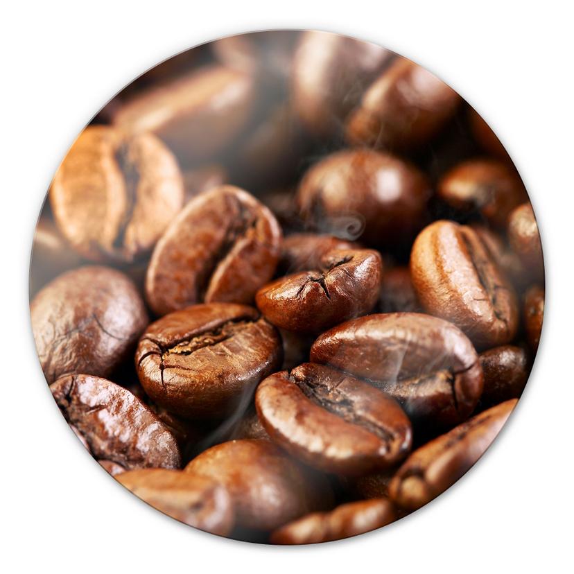 Glasbillede - Kaffe 4 rund