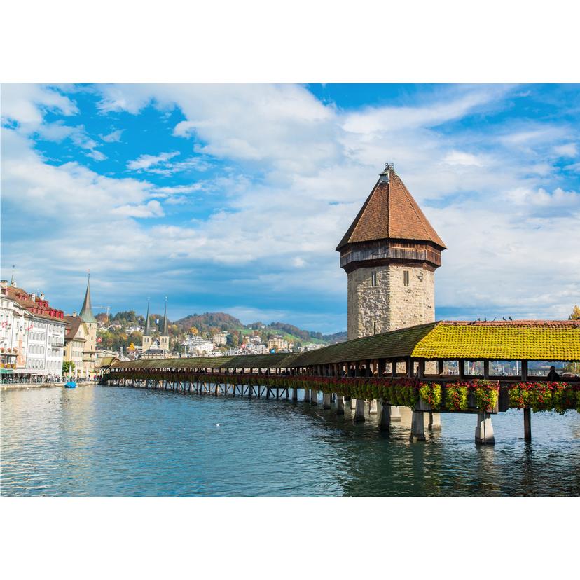 Fotomurale Ponte di legno a Lucerna