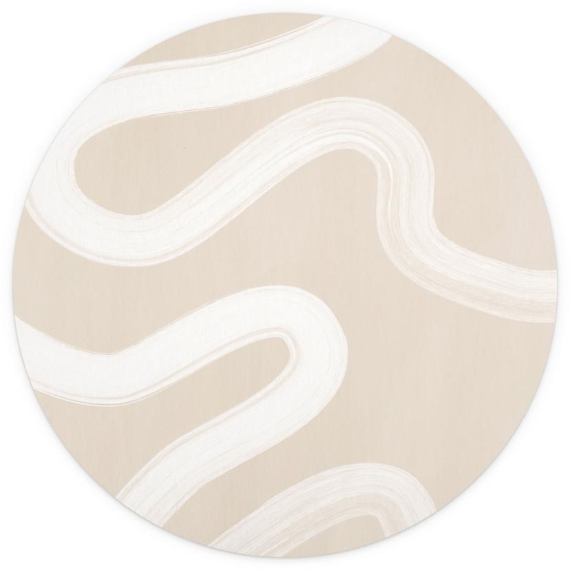 One Line Art - Mild ström - Ristova - Rund Fototapet - non-woven tapet/självhäftande non-woven tapet