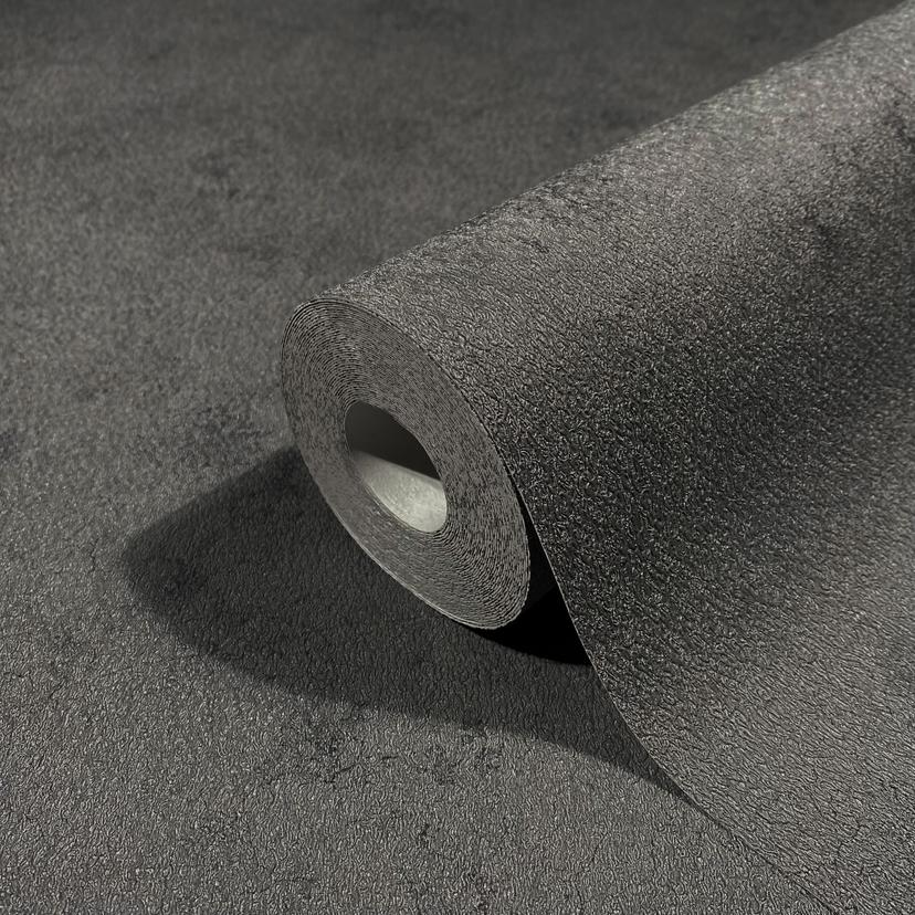 Non-woven tapet i modern grå struktur med gipslook