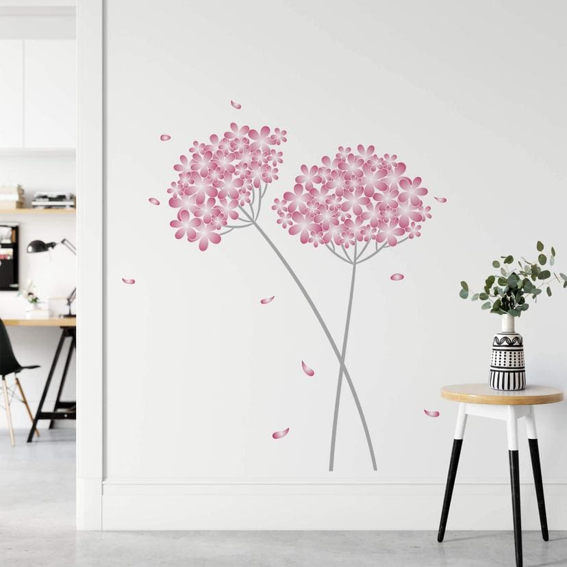 Sticker mural - Hortensia