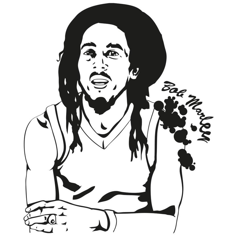 Adesivo murale - Bob Marley 2