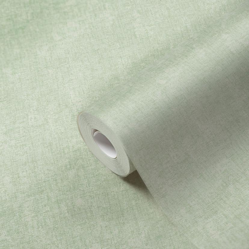 Papel pintado A.S. Création uni #Papel pintado no tejido Hygge color sólido verde