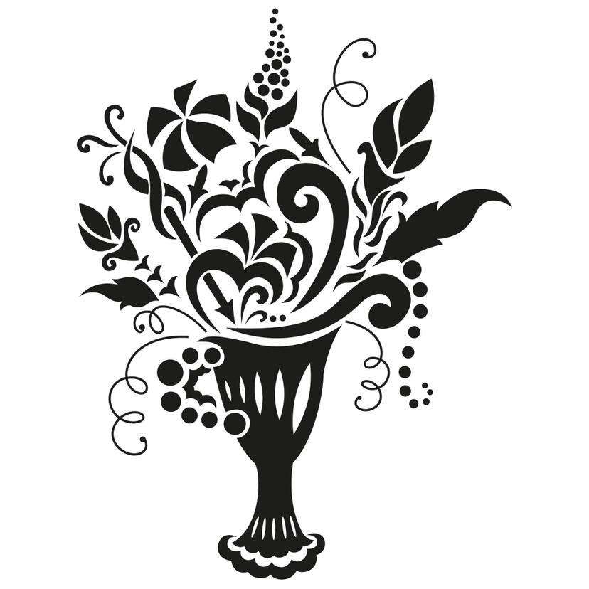 Adesivo murale - Bouquet a tinta unita