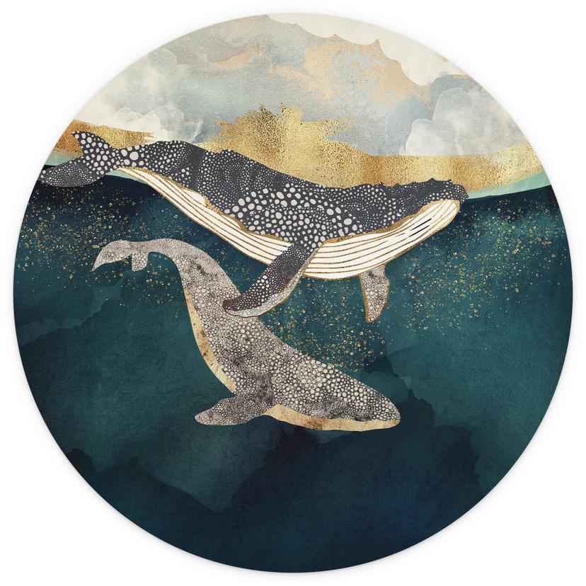 Behangcirkel SpaceFrog Designs - Walvissen - vliesbehang/zelfklevend vliesbehang