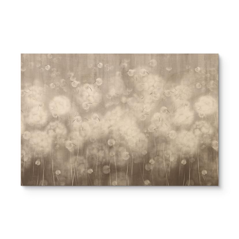 Houten Wanddecoratie paardenbloemen droom in beige - Ms Tiff