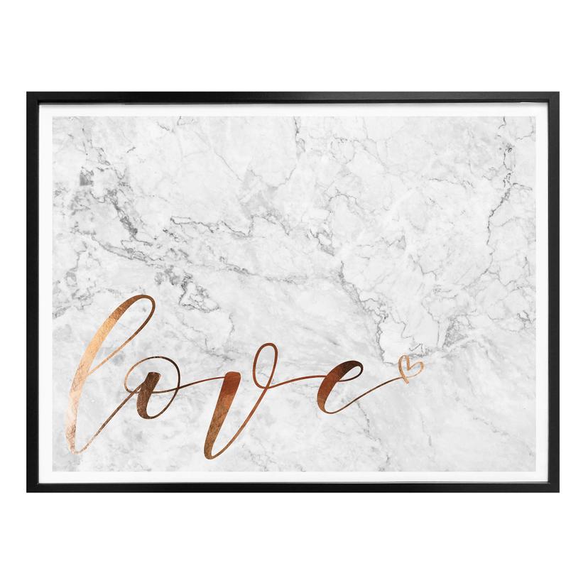 Póster con aspecto de cobre - Love 02